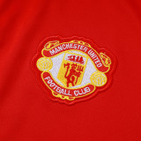 25/26  Man Utd Red & Black pants  Kids Jacket Tracksuit#E2596 童装、黑裤