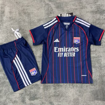 25/26  Lyon Away  Kids  Soccer Jersey