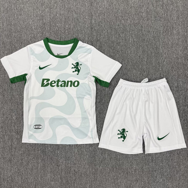 25/26 Sporting Lisbon Away Kids Soccer Jersey