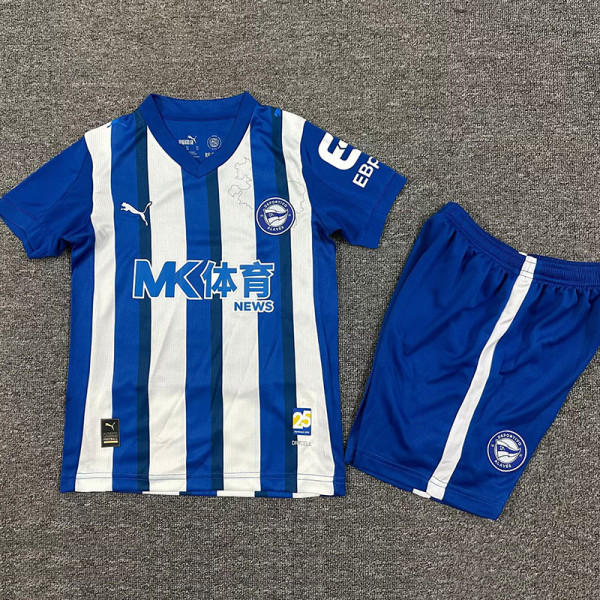 25/26 Deportivo Alavés Home Kids  Soccer Jersey