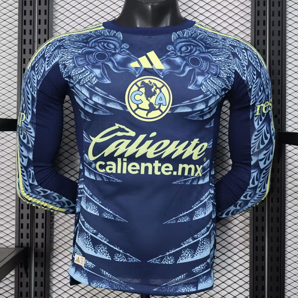 25/26 Club America  Away  Long Sleeve  Player Version Soccer Jersey