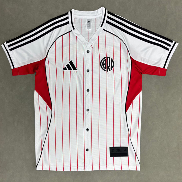 25/26 River Plate White Casusl Edition  Baseball jersey