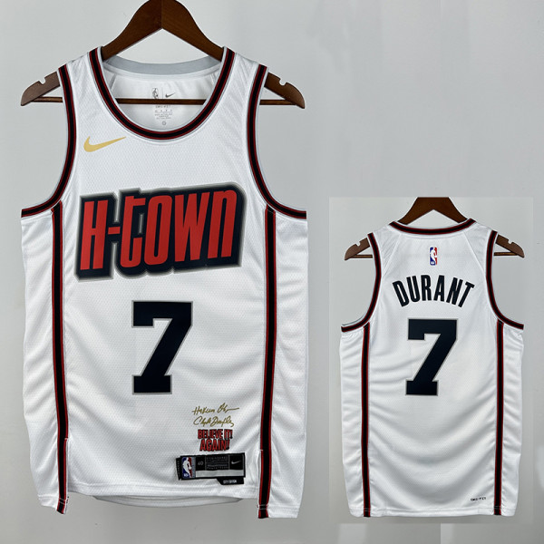 24/25 ROCKETS DUR ANT #7 White City Edition  Top Quality Hot Pressing NBA Jersey
