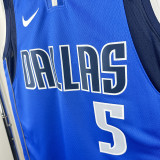 Dallas Mavericks RUSSELL #5 Blue Top Quality Hot Pressing NBA Jersey