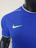 25/26 Brazil Special Edition Blue Player Version Soccer Jersey（带五星）