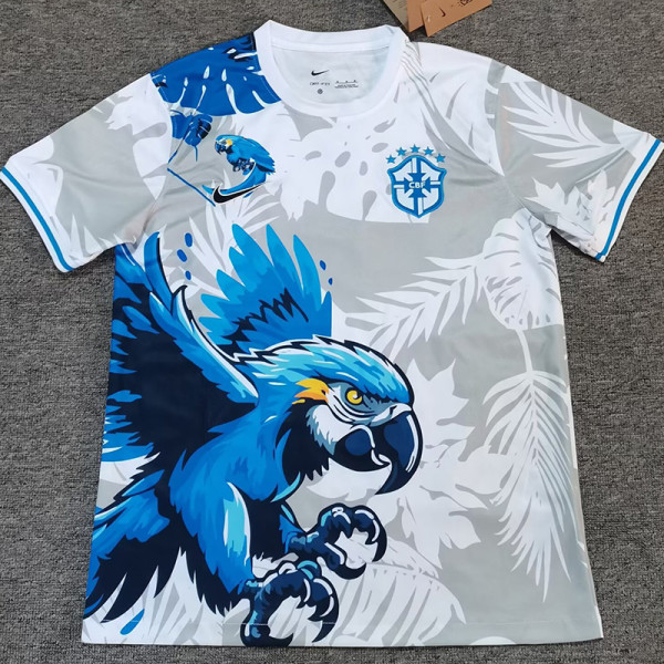25/26 Brazil Eagle Special Edition Grey White  Fans Soccer Jersey