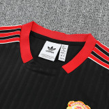 25/26 Man Utd Retro BlackTank top and shorts suit