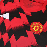 25/26 Man Utd Red & BlackTank top and shorts suit