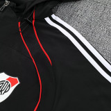 25/26 River Plate Black Hooded Jacket Tracksuit
