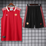 25/26 Man Utd Retro Red Tank top and shorts suit