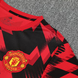 25/26 Man Utd Red & Black Training Shorts Suit