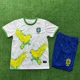 25/26 Brazil Dove Of Peace White Kids  Soccer Jersey
