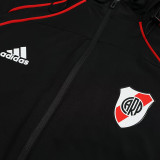 25/26 River Plate Black Hooded Jacket Tracksuit