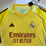 25/26 RMA Goalkeeper Yellow Fans Soccer Jersey