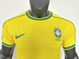 25/26 Brazil Special Edition Yellow Player Version Soccer Jersey（带五星）