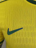 25/26 Brazil Special Edition Yellow Player Version Soccer Jersey（带五星）