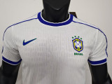 25/26 Brazil Special Edition White Player Version Soccer Jersey（带五星）