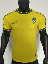 25/26 Brazil Special Edition Yellow Player Version Soccer Jersey（带五星）