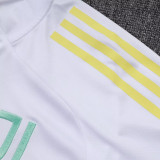 25/26 JUV White Kids Half Pull Tracksuit #E25117 (童装、半拉链)