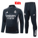 25/26  RMA Grey Kids Half Pull Tracksuit #E2594(童装、半拉链)