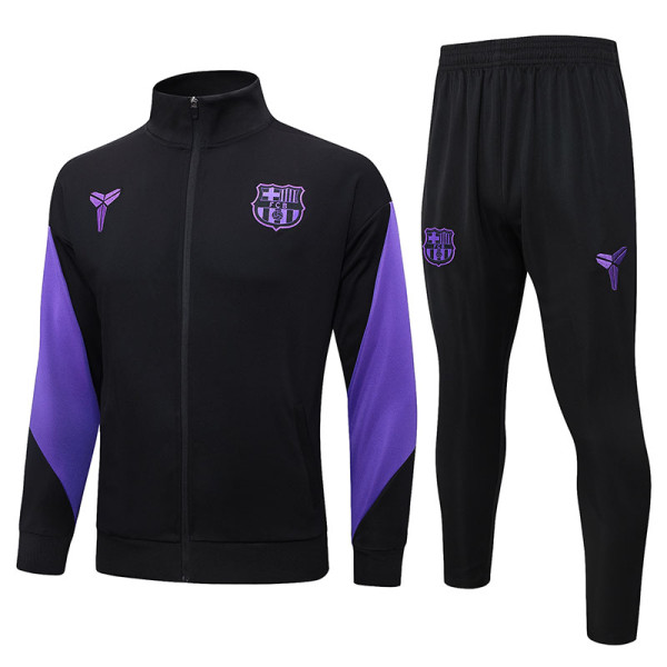 2526  BAR Black (Purple sleeves)Jacket Tracksuit #A2570