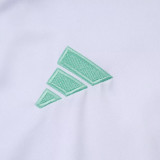 25/26  JUV White  Half Pull Tracksuit #B2561 (绿色队标、半拉链)