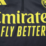25/26  RMA Grey &Yellow Half Pull Tracksuit #B2563(半拉链)