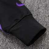 2526  BAR Black (Purple sleeves)Jacket Tracksuit #A2570