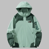 25/26 New THE NORTH FACE Light Green Hooded Waterproof assault suit