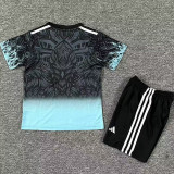 25/26 LIV Black Light Blue Eagle's head  Kids Soccer Jersey