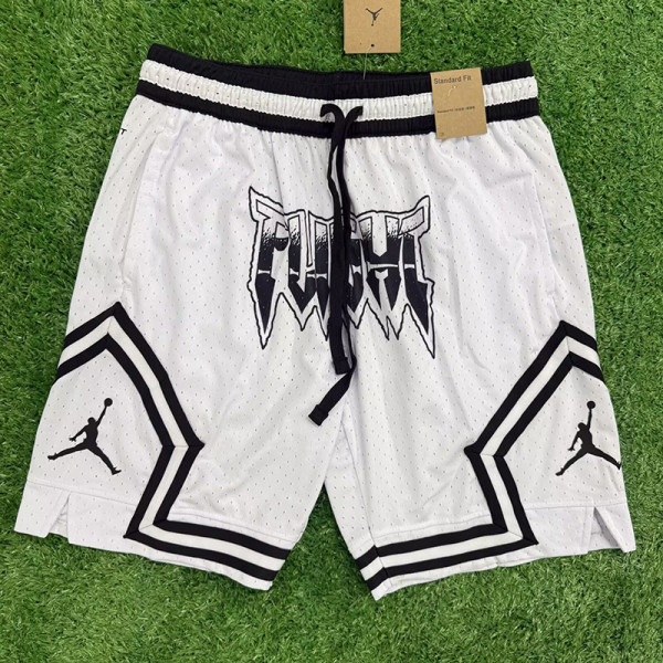 25/26 New Flying Man Casual NBA Edition Digital white shorts#J2409