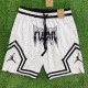 25/26 New Flying Man Casual NBA Edition Digital white shorts#J2409