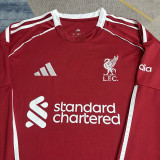 25/26 LIV Home Long Soccer Jersey(长袖）