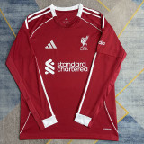 25/26 LIV Home Long Soccer Jersey(长袖）
