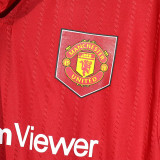 22/23 Man Utd Home Player Version Long Sleeve Retro Soccer Jersey长袖球员