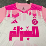 25/26 Algeria Pink & White Fans Soccer Jersey(胸前粉色广告）