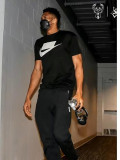 2025NK Letter Brother Black Pure Cotton T-shirt# T 238