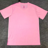 25/26 Algeria Pink & White Fans Soccer Jersey(胸前粉色广告）
