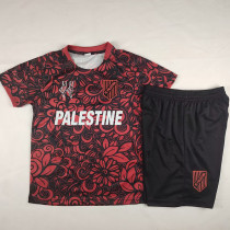 25/26 Palestino Deportivo Black & Maroon Kids  Soccer Jersey(英文版)