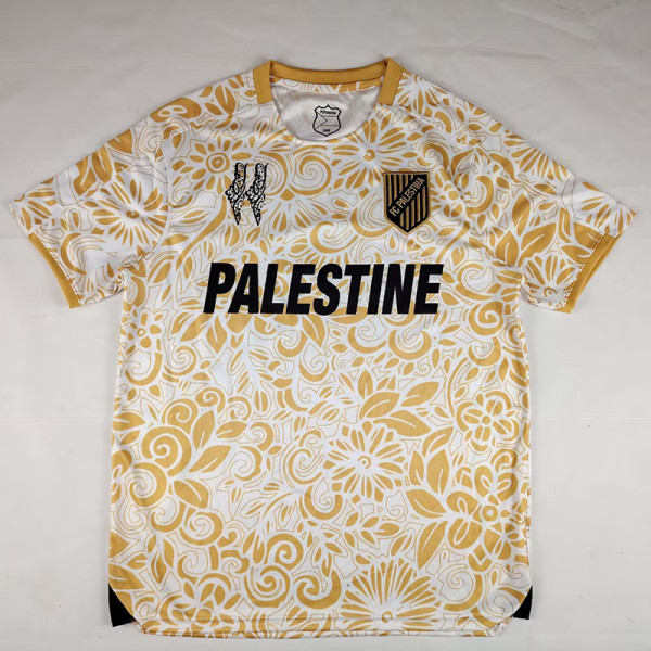 25/26 Palestino Deportivo Golden Yellow Fans Soccer Jersey(英文版)