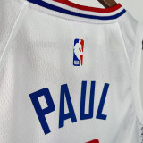 22/23 Clippers PUAL # 3 White Top Quality Hot Pressing NBA Jersey