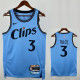 24/25 Clippers PUAL # 3 City Edition Blue Top Quality Hot Pressing NBA Jersey
