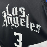 22/23 Clippers PUAL # 3 Fly Man Black Top Quality Hot Pressing NBA Jersey