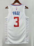 22/23 Clippers PUAL # 3 White Top Quality Hot Pressing NBA Jersey