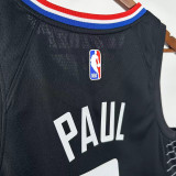 Clippers PUAL # 3 Fly Man Black Top Quality Hot Pressing NBA Jersey
