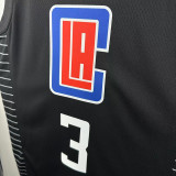 Clippers PUAL # 3 Fly Man Black Top Quality Hot Pressing NBA Jersey