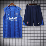 25/26 PSG Grid Tower Blue Training Short Suit