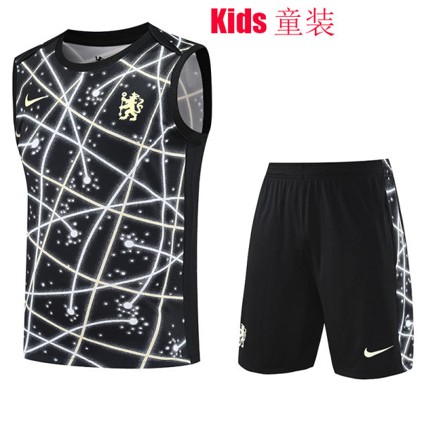 25/26 CHE Black Starry Sky Retro Edition Kids Tank top and shorts suit童装