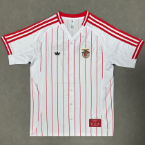 25/26 Benfica White Casusl Edition  Baseball jersey