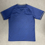 25/26 PSG Iron Tower Pattern Royal Blue Fans Soccer Jersey